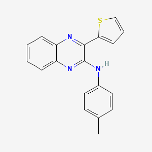 molecular formula C19H15N3S B14219848 N-(4-Methylphenyl)-3-(thiophen-2-yl)quinoxalin-2-amine CAS No. 832081-75-1