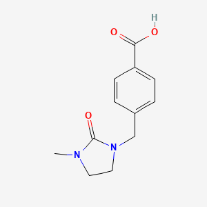 molecular formula C12H14N2O3 B1421988 4-[(3-Methyl-2-oxoimidazolidin-1-yl)methyl]benzoic acid CAS No. 1283109-15-8