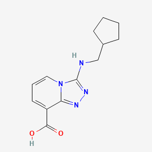 3-[(Cyclopentylmethyl)amino][1,2,4]triazolo[4,3-a]pyridine-8-carboxylic acid hydrochloride