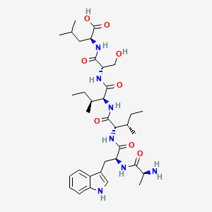 molecular formula C35H55N7O8 B14219993 L-Alanyl-L-tryptophyl-L-isoleucyl-L-isoleucyl-L-seryl-L-leucine CAS No. 628715-78-6
