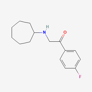 molecular formula C15H20FNO B1422000 2-(Cycloheptylamino)-1-(4-fluorophenyl)ethanone CAS No. 1225621-54-4