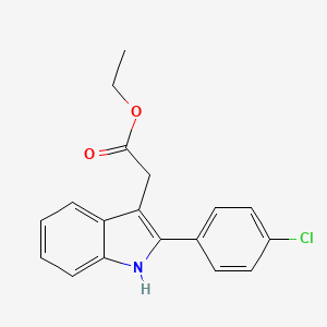 molecular formula C18H16ClNO2 B14220041 Ethyl [2-(4-chlorophenyl)-1H-indol-3-yl]acetate CAS No. 785815-27-2
