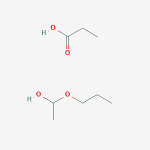 molecular formula C8H18O4 B14220069 Propanoic acid;1-propoxyethanol CAS No. 823814-40-0