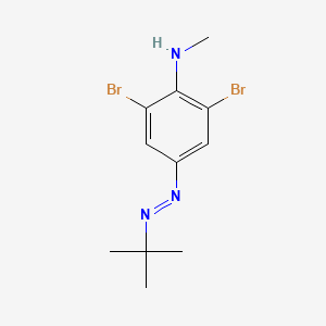 molecular formula C11H15Br2N3 B14220121 Benzenamine, 2,6-dibromo-4-[(1,1-dimethylethyl)azo]-N-methyl- CAS No. 832077-29-9