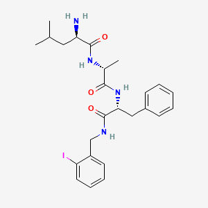 molecular formula C25H33IN4O3 B14220140 D-Leucyl-D-alanyl-N-[(2-iodophenyl)methyl]-D-phenylalaninamide CAS No. 824406-70-4