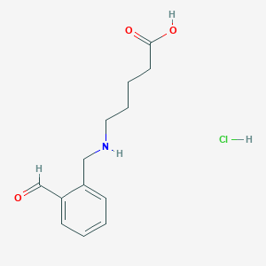 molecular formula C13H18ClNO3 B14220149 5-[(2-Formylphenyl)methylamino]pentanoic acid;hydrochloride CAS No. 824951-47-5
