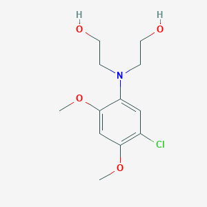 molecular formula C12H18ClNO4 B1422016 2-[(5-Chloro-2,4-dimethoxyphenyl)(2-hydroxyethyl)amino]ethan-1-ol CAS No. 1311315-03-3