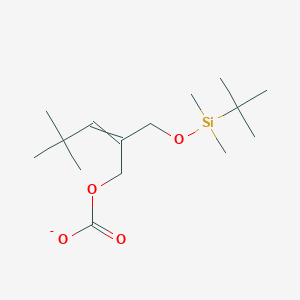molecular formula C15H29O4Si- B14220177 2-({[tert-Butyl(dimethyl)silyl]oxy}methyl)-4,4-dimethylpent-2-en-1-yl carbonate CAS No. 625390-10-5