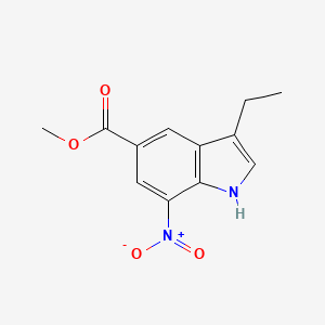 molecular formula C12H12N2O4 B14220196 methyl 3-ethyl-7-nitro-1H-indole-5-carboxylate CAS No. 790254-88-5