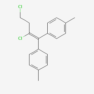 molecular formula C18H18Cl2 B14220233 Benzene, 1,1'-(2,4-dichloro-1-butenylidene)bis[4-methyl- CAS No. 832732-37-3
