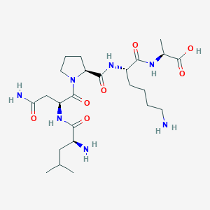 molecular formula C24H43N7O7 B14220241 L-Leucyl-L-asparaginyl-L-prolyl-L-lysyl-L-alanine CAS No. 823233-13-2