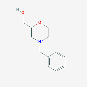 molecular formula C12H17NO2 B142203 (4-苄基吗啉-2-基)甲醇 CAS No. 40987-24-4