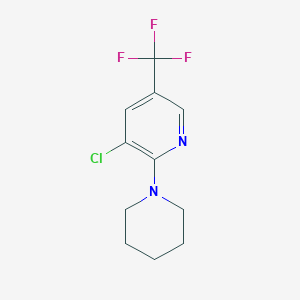 molecular formula C11H12ClF3N2 B1422032 3-Chloro-2-(1-piperidinyl)-5-(trifluoromethyl)-pyridine CAS No. 1219967-90-4
