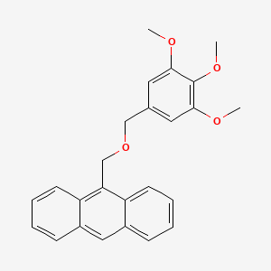 molecular formula C25H24O4 B14220328 Anthracene, 9-[[(3,4,5-trimethoxyphenyl)methoxy]methyl]- CAS No. 588729-10-6