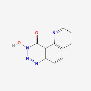 molecular formula C10H6N4O2 B14220337 Pyrido[2,3-f][1,2,3]benzotriazin-10(9H)-one, 9-hydroxy- CAS No. 832127-91-0