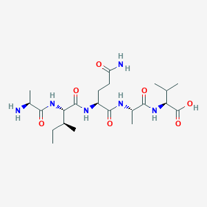 molecular formula C22H40N6O7 B14220340 L-Alanyl-L-isoleucyl-L-glutaminyl-L-alanyl-L-valine CAS No. 823233-18-7