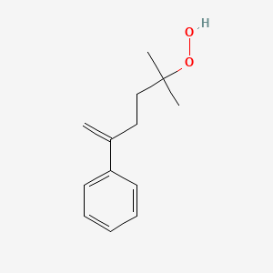 molecular formula C13H18O2 B14220345 Hydroperoxide, 1,1-dimethyl-4-phenyl-4-pentenyl CAS No. 830345-49-8