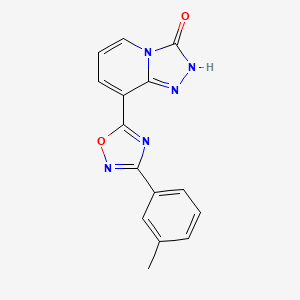 molecular formula C15H11N5O2 B1422037 8-[3-(3-methylphenyl)-1,2,4-oxadiazol-5-yl][1,2,4]triazolo[4,3-a]pyridin-3(2H)-one CAS No. 1239848-75-9