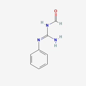 molecular formula C8H9N3O B14220377 N-[(E)-Amino(anilino)methylidene]formamide CAS No. 830328-60-4