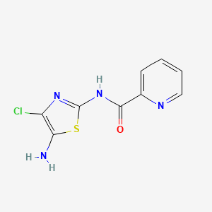 molecular formula C9H7ClN4OS B14220379 N-(5-Amino-4-chloro-1,3-thiazol-2-yl)pyridine-2-carboxamide CAS No. 828920-64-5
