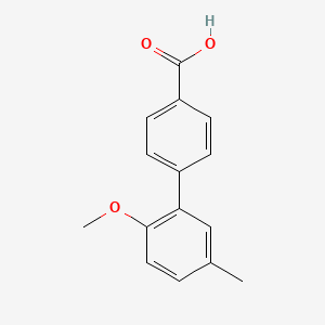 molecular formula C15H14O3 B1422038 4-(2-METHOXY-5-METHYLPHENYL)BENZOIC ACID CAS No. 1181269-37-3