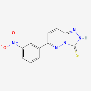 molecular formula C11H7N5O2S B1422039 6-(3-Nitrophenyl)-[1,2,4]triazolo[4,3-b]pyridazine-3-thiol CAS No. 1225716-17-5