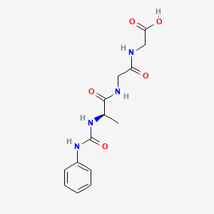 molecular formula C14H18N4O5 B14220407 N-(Phenylcarbamoyl)-D-alanylglycylglycine CAS No. 827613-22-9