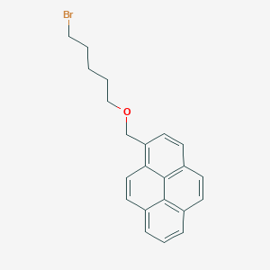 molecular formula C22H21BrO B14220437 1-{[(5-Bromopentyl)oxy]methyl}pyrene CAS No. 766532-19-8