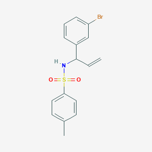 molecular formula C16H16BrNO2S B14220445 Benzenesulfonamide, N-[1-(3-bromophenyl)-2-propenyl]-4-methyl- CAS No. 824390-89-8