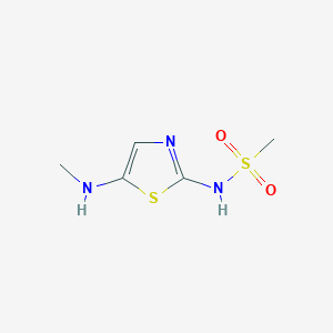 molecular formula C5H9N3O2S2 B14220449 Methanesulfonamide, N-[5-(methylamino)-2-thiazolyl]- CAS No. 828920-42-9