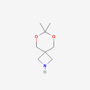 molecular formula C8H15NO2 B1422046 7,7-Dimethyl-6,8-dioxa-2-azaspiro[3.5]nonane CAS No. 156720-75-1