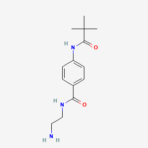 molecular formula C14H21N3O2 B1422047 N-(2-aminoethyl)-4-pivalamidobenzamide CAS No. 1286713-56-1