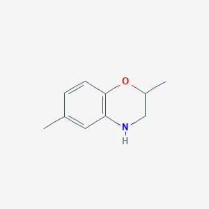 molecular formula C10H13NO B1422048 2,6-dimethyl-3,4-dihydro-2H-1,4-benzoxazine CAS No. 58959-93-6
