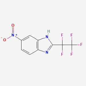 molecular formula C9H4F5N3O2 B1422049 6-Nitro-2-(pentafluoroethyl)-1H-benzimidazole CAS No. 4229-01-0