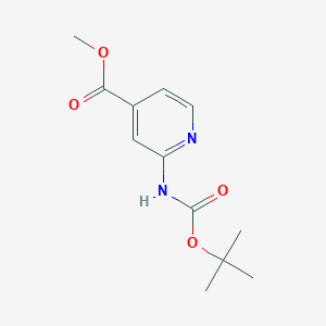 molecular formula C12H16N2O4 B1422050 Methyl 2-(Boc-amino)isonicotinate CAS No. 639091-75-1