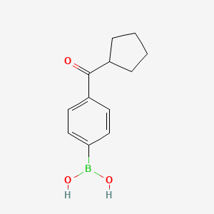molecular formula C12H15BO3 B1422051 4-(Cyclopentanecarbonyl)phenylboronic acid CAS No. 959861-30-4
