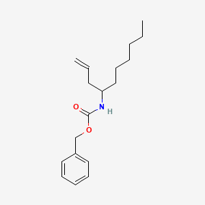 molecular formula C18H27NO2 B14220548 Carbamic acid, [1-(2-propenyl)heptyl]-, phenylmethyl ester CAS No. 830335-32-5