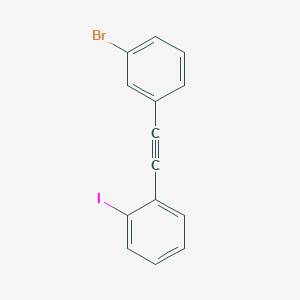 molecular formula C14H8BrI B14220553 1-[(3-Bromophenyl)ethynyl]-2-iodobenzene CAS No. 832744-23-7