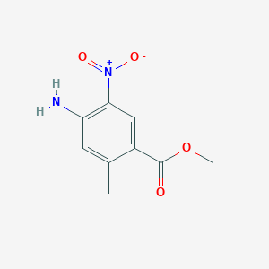 molecular formula C9H10N2O4 B1422058 Methyl 4-amino-2-methyl-5-nitrobenzoate CAS No. 1260848-51-8