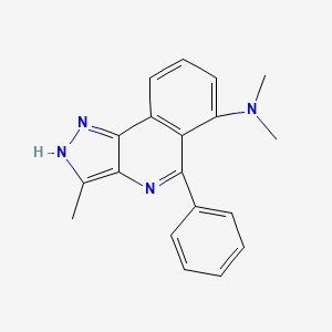 molecular formula C19H18N4 B14220588 1H-Pyrazolo[4,3-c]isoquinolin-6-amine, N,N,3-trimethyl-5-phenyl- CAS No. 824968-30-1