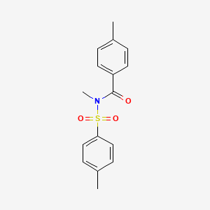 molecular formula C16H17NO3S B14220590 N,4-dimethyl-N-(4-methylphenyl)sulfonylbenzamide CAS No. 748793-14-8