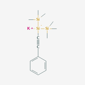 molecular formula C14H23KSi3 B14220591 Potassium;2-phenylethynyl-bis(trimethylsilyl)silanide CAS No. 825626-75-3