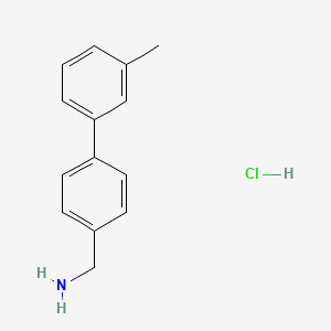 molecular formula C14H16ClN B1422062 3'-Methyl-biphenyl-4-methanamine HCl CAS No. 1226422-10-1