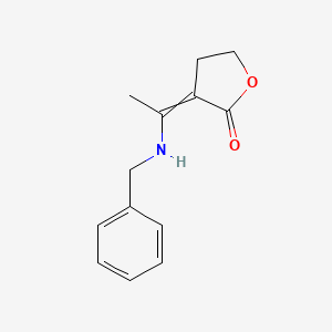 molecular formula C13H15NO2 B14220633 3-[1-(Benzylamino)ethylidene]oxolan-2-one CAS No. 783372-45-2