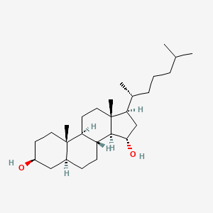 molecular formula C27H48O2 B1422064 15α-羟基胆甾烷 CAS No. 73389-49-8