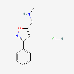 molecular formula C11H13ClN2O B1422065 N-Methyl-3-phenyl-5-isoxazolemethanamine hydrochloride CAS No. 852227-84-0