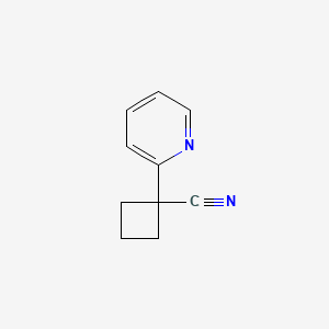 molecular formula C10H10N2 B1422066 1-(Pyridin-2-yl)cyclobutanecarbonitrile CAS No. 485828-46-4