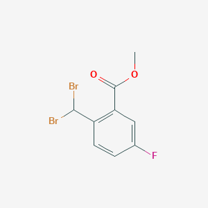 molecular formula C9H7Br2FO2 B1422068 Methyl 2-(dibromomethyl)-5-fluorobenzoate CAS No. 1283108-15-5
