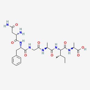 molecular formula C27H41N7O8 B14220693 L-Alanine, L-asparaginyl-L-phenylalanylglycyl-L-alanyl-L-isoleucyl- CAS No. 574749-72-7