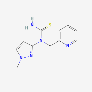molecular formula C11H13N5S B14220716 N-(1-Methyl-1H-pyrazol-3-yl)-N-[(pyridin-2-yl)methyl]thiourea CAS No. 590351-69-2